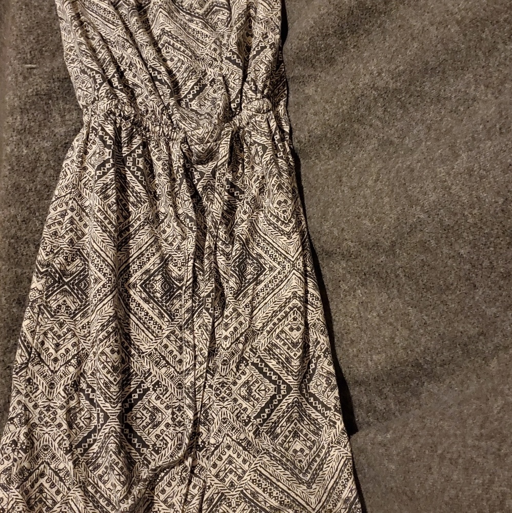 Strapless Short Dress Black and White